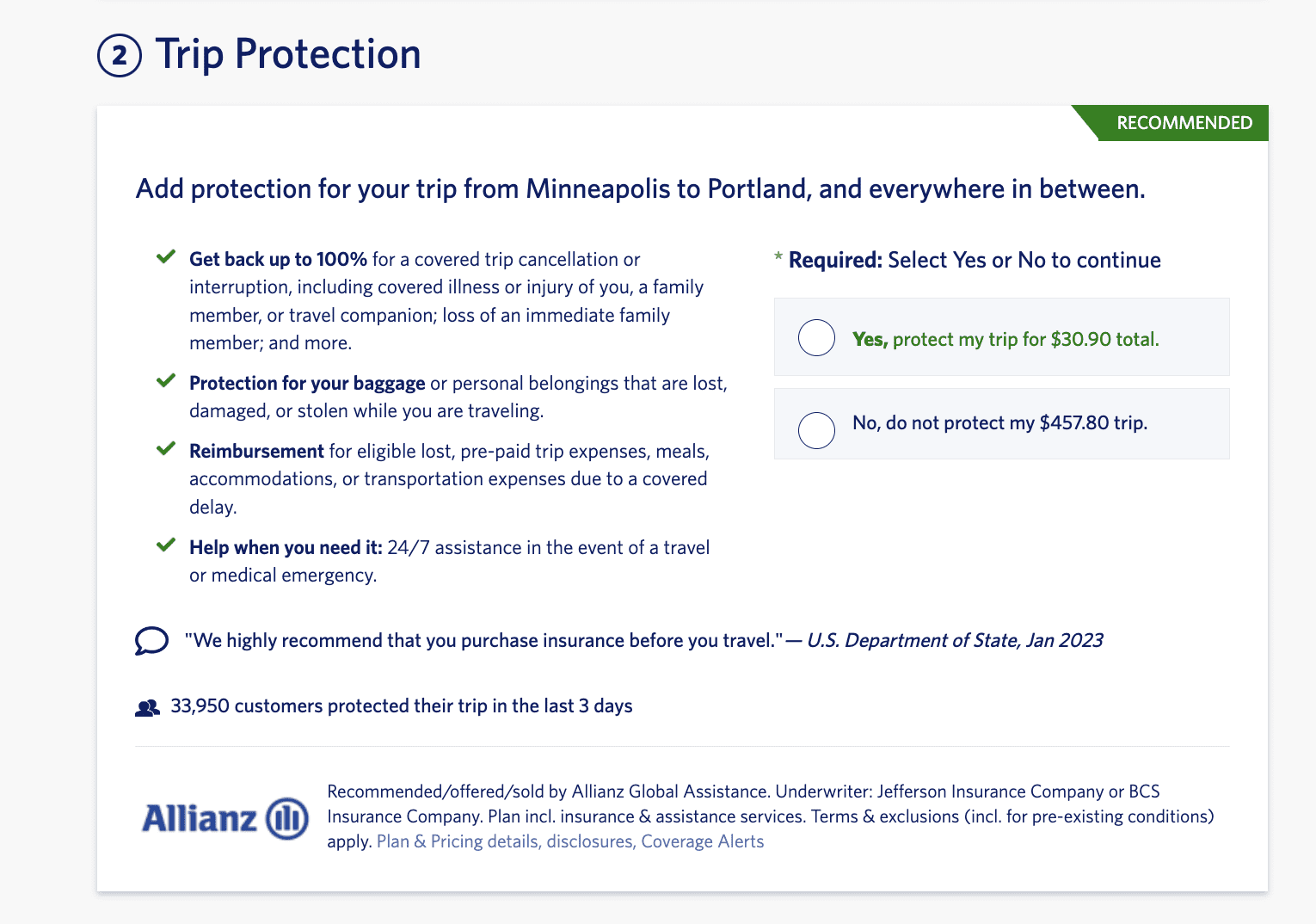 Delta travel insurance 