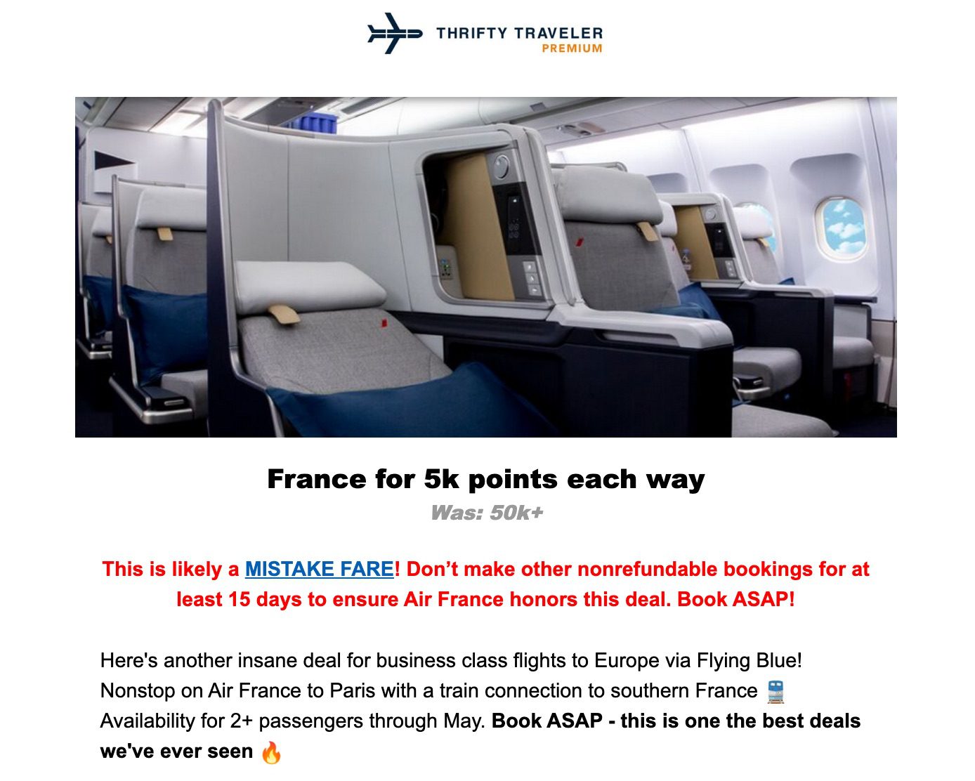 Flying Blue mistake fare 