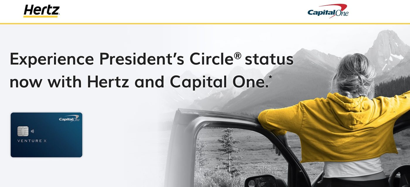  Hertz President's Circle status benefit from Capital One Venture X Card webpage