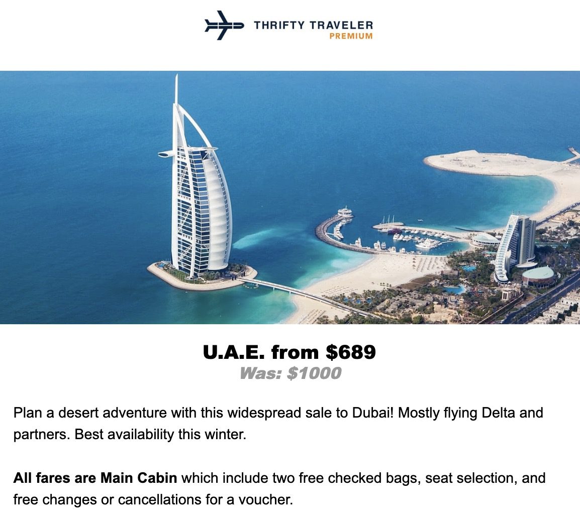 Dubai flight deal
