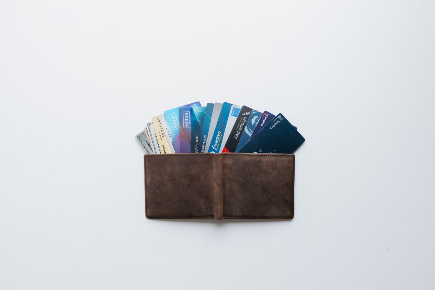 wallet full of credit cards