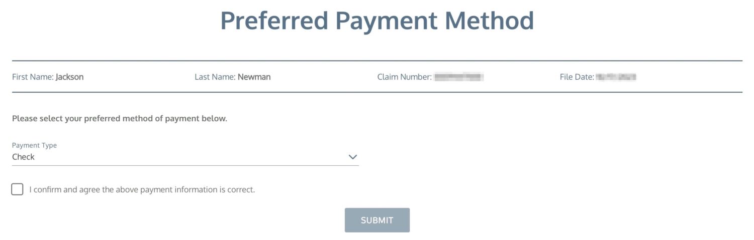Chase Trip Delay reimbursement check