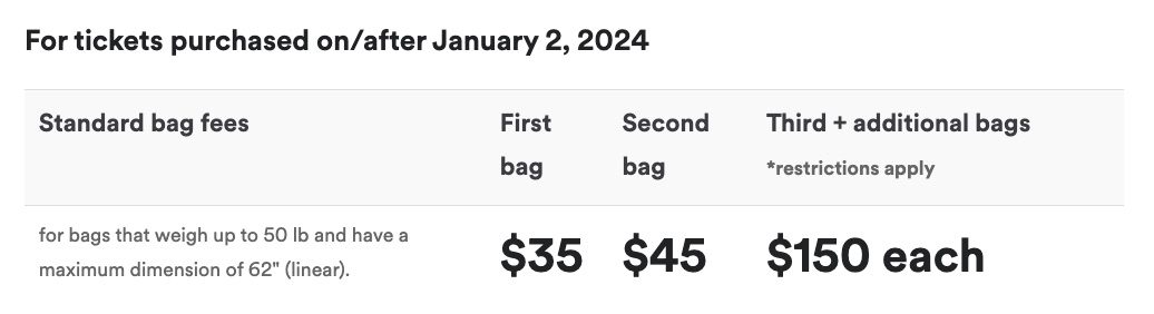 alaska bag fees