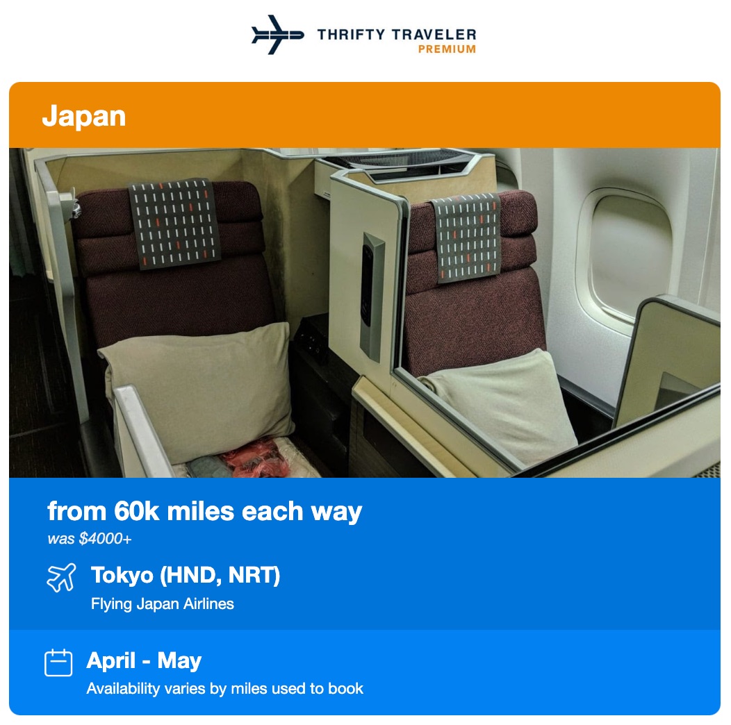 business class to tokyo premium deal