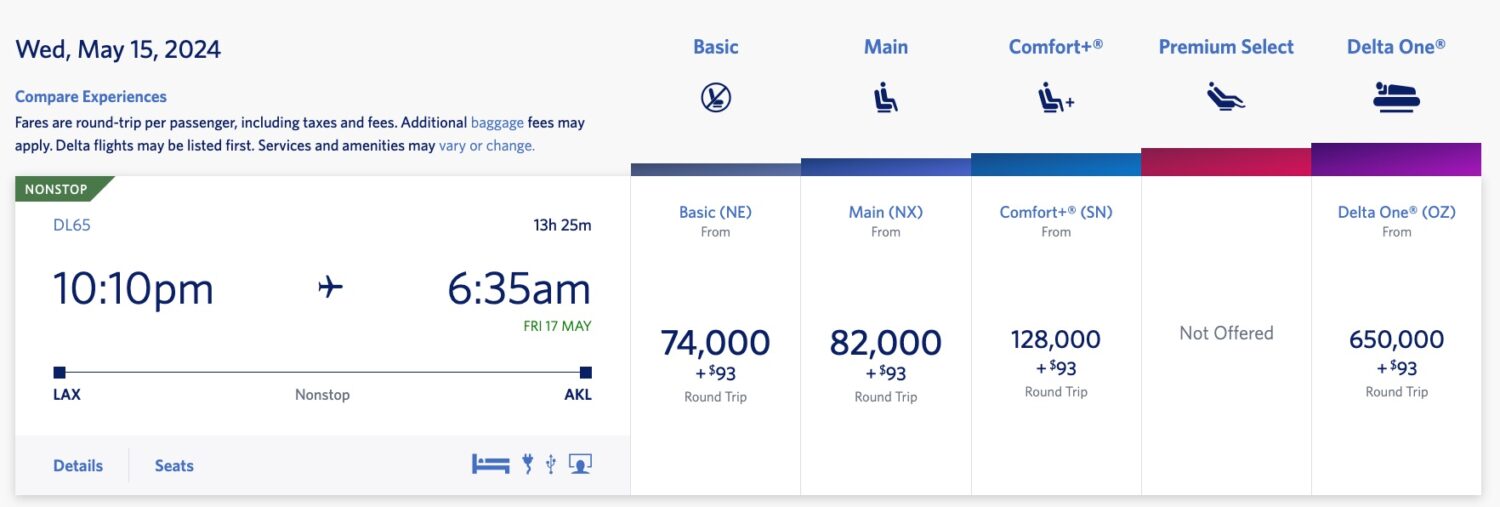 delta basic economy award ticket