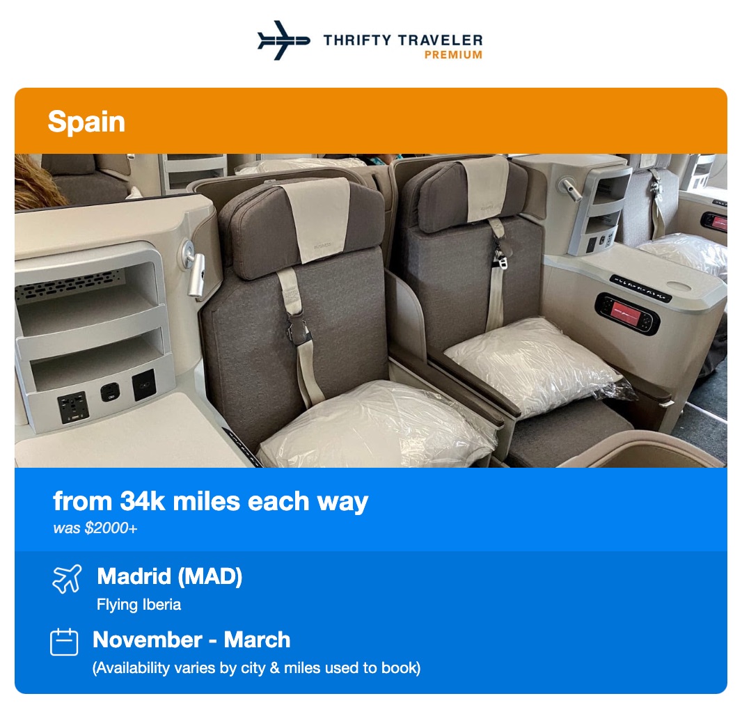 tt premium iberia award alert