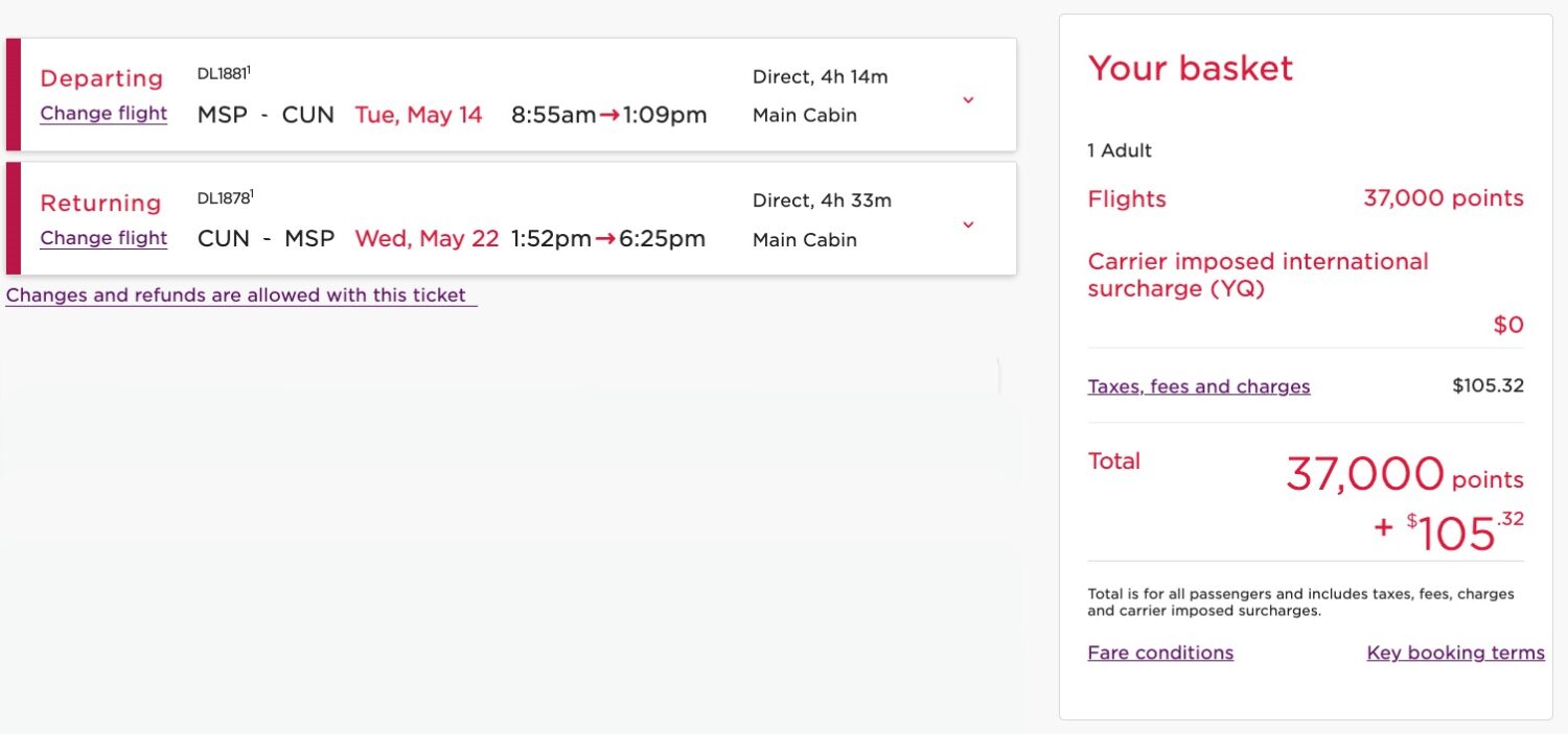 msp to cancun virgin
