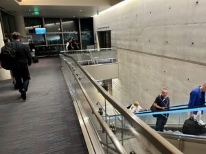 boarding the upper deck on Qantas A380