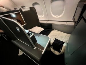 lie-flat mode in qantas business class