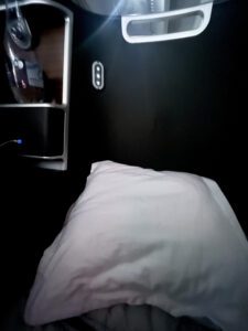 Qantas head rest control