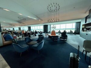 Qantas lounge in Melbourne