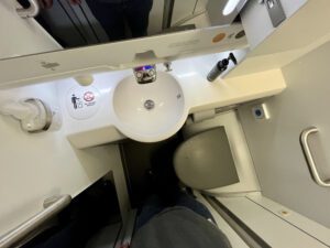 qantas small bathroom upper deck A380
