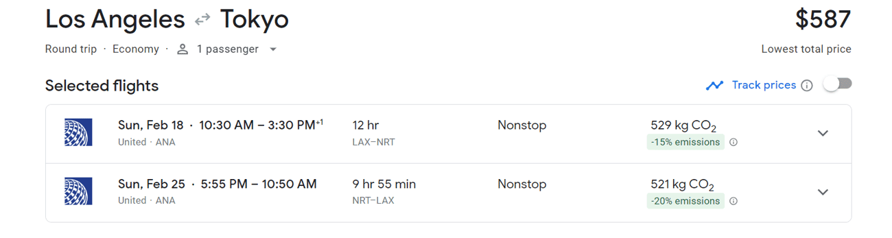 united flight deal to tokyo