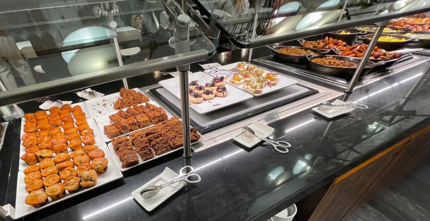 Amex Lounge SEA Breakfast Buffet Spread