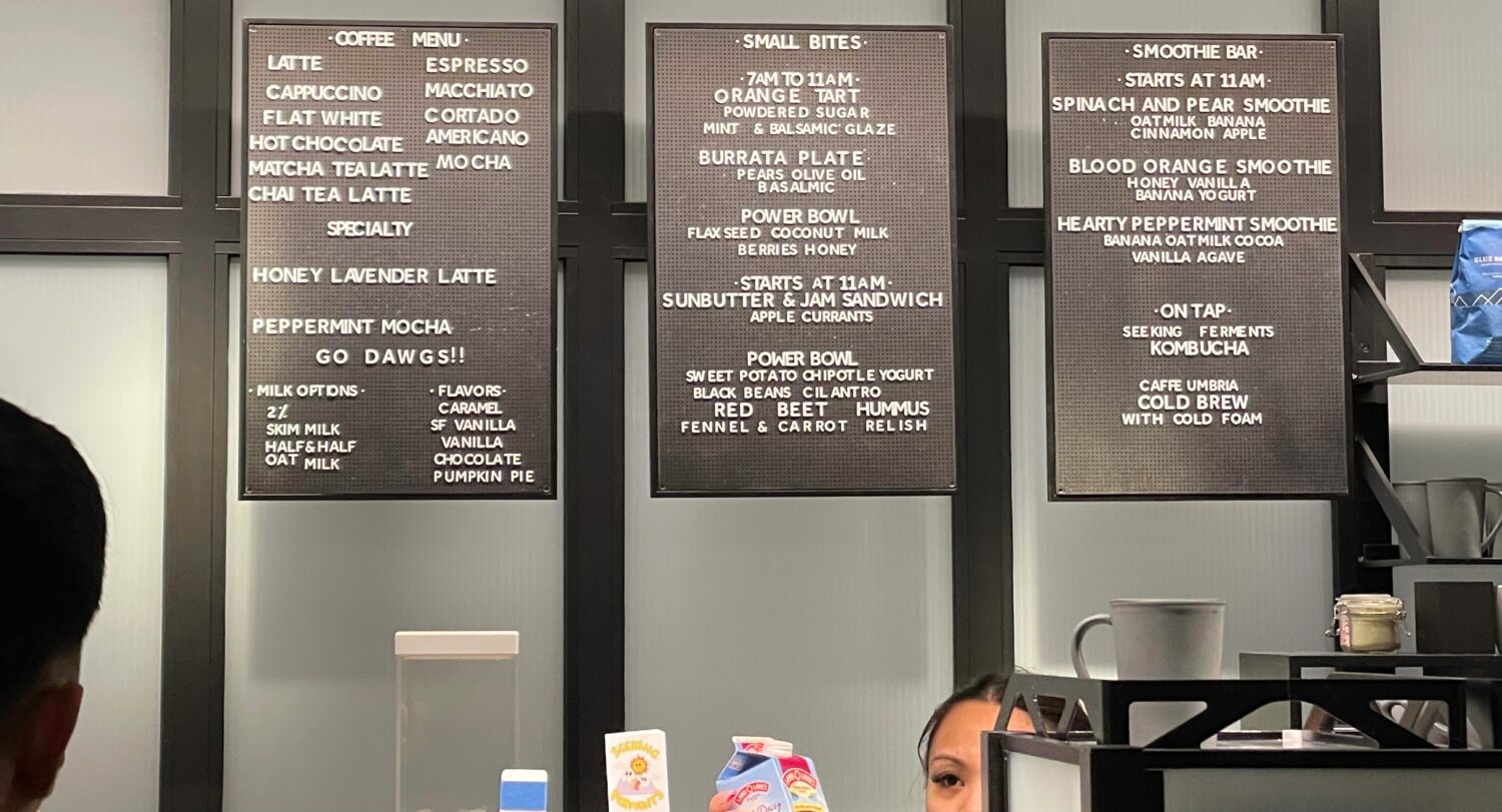 Amex Lounge SEA Cafe Menu