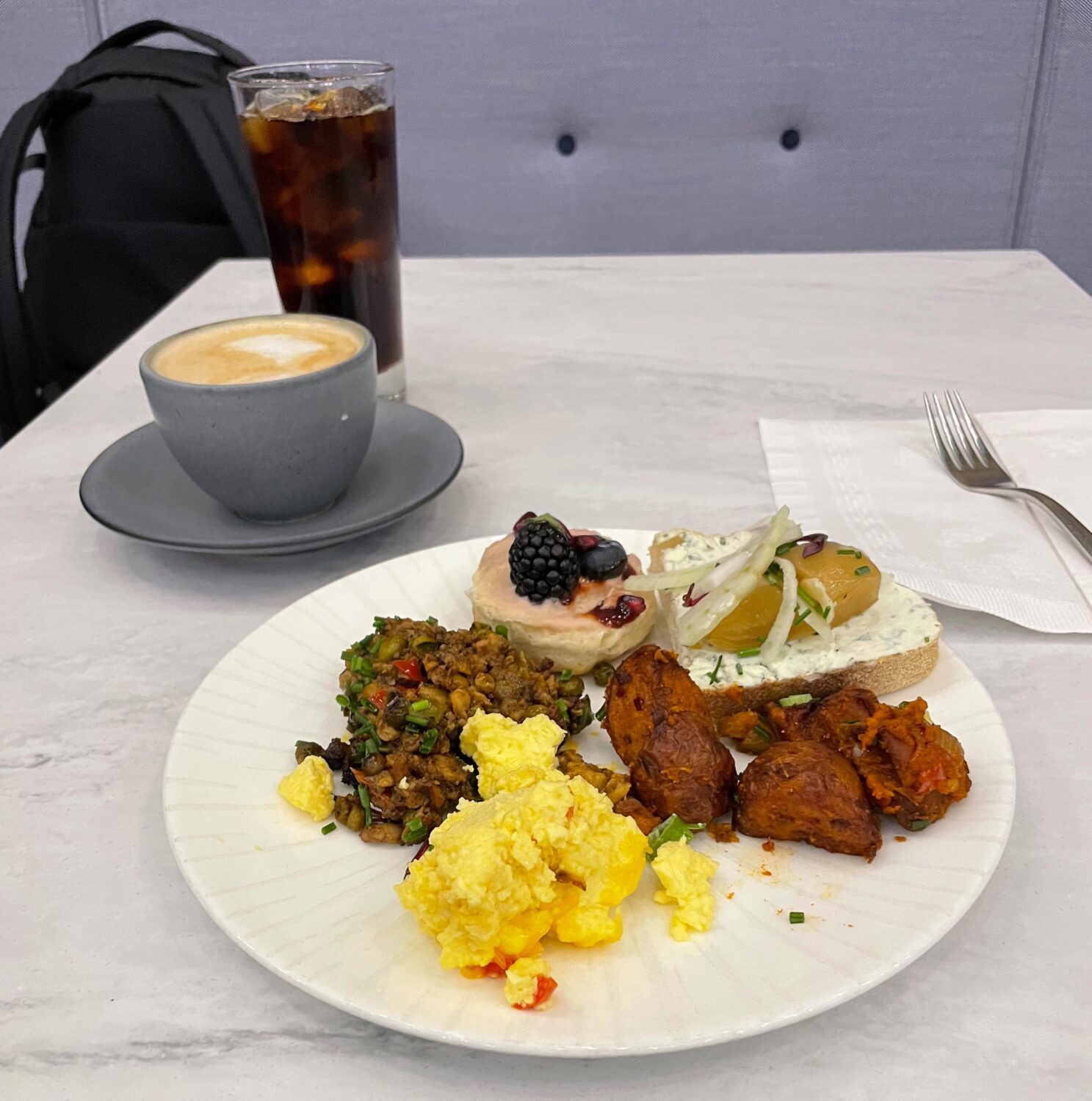 Amex Lounger SEA Breakfast Buffet Plate