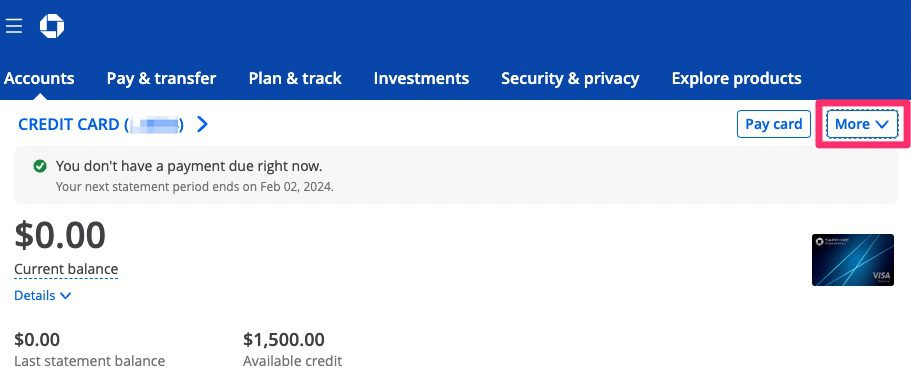 Chase change payment due date
