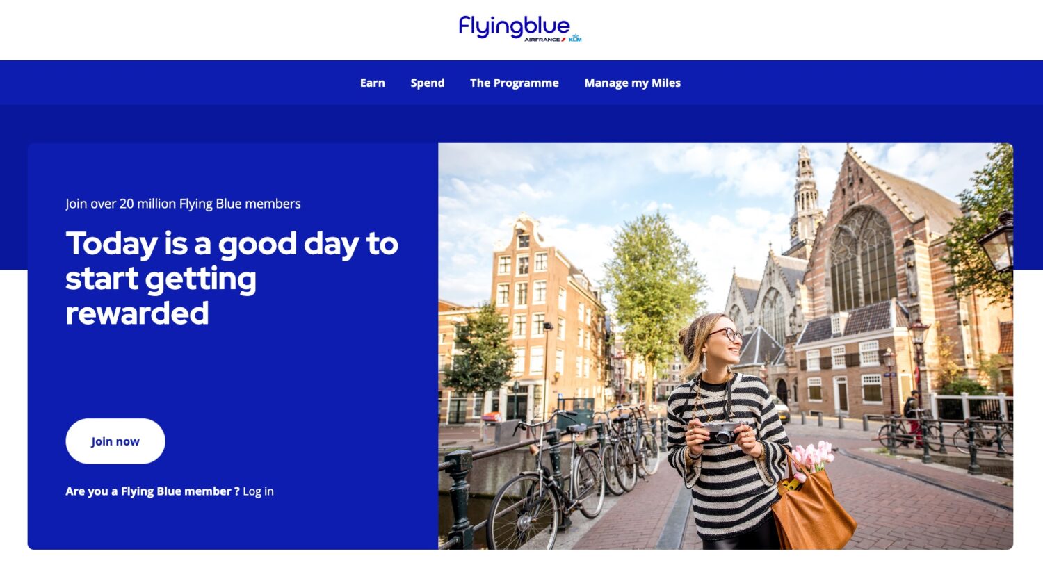 Flying Blue sign up page