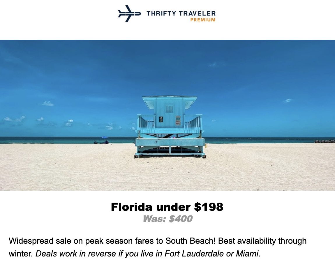 Miami flight deal