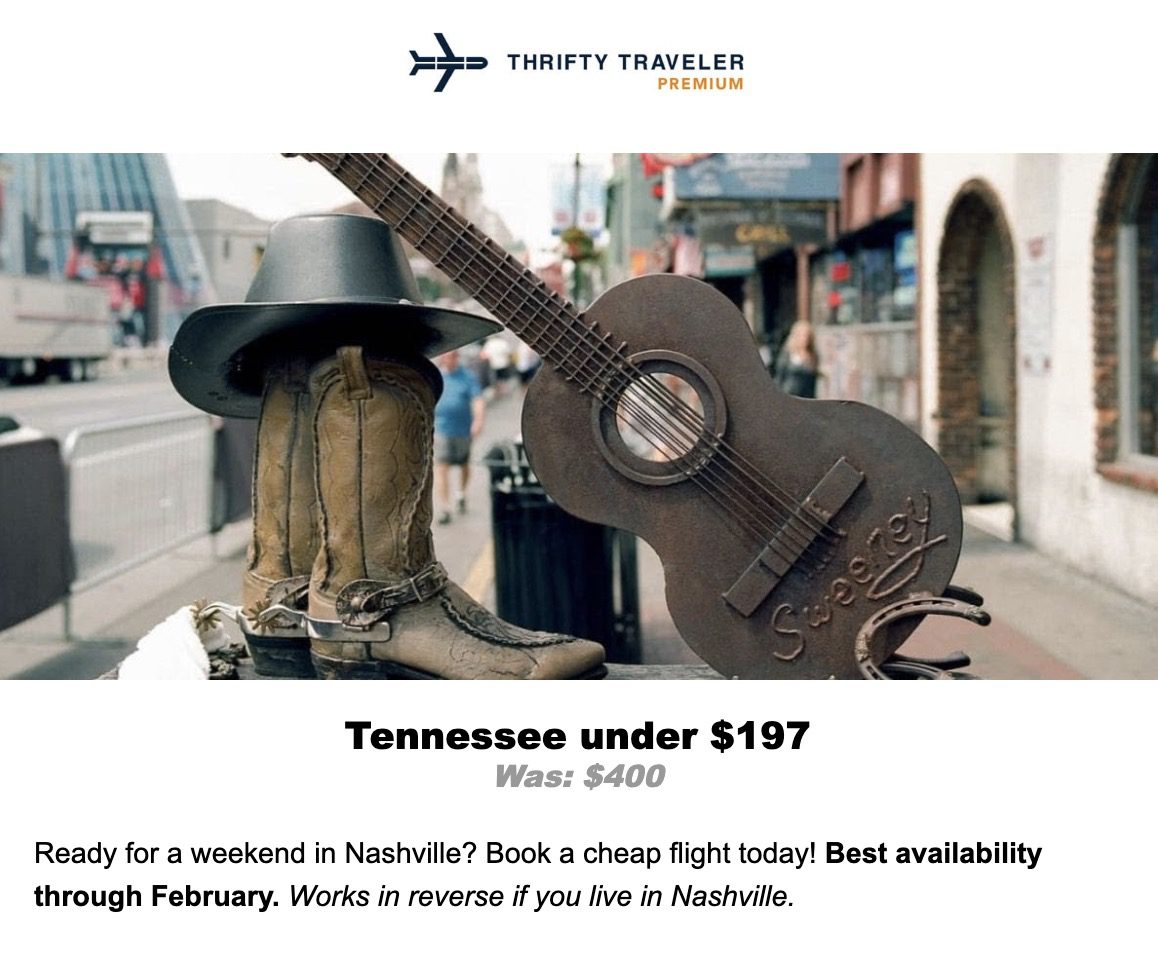 Nashville flight deal