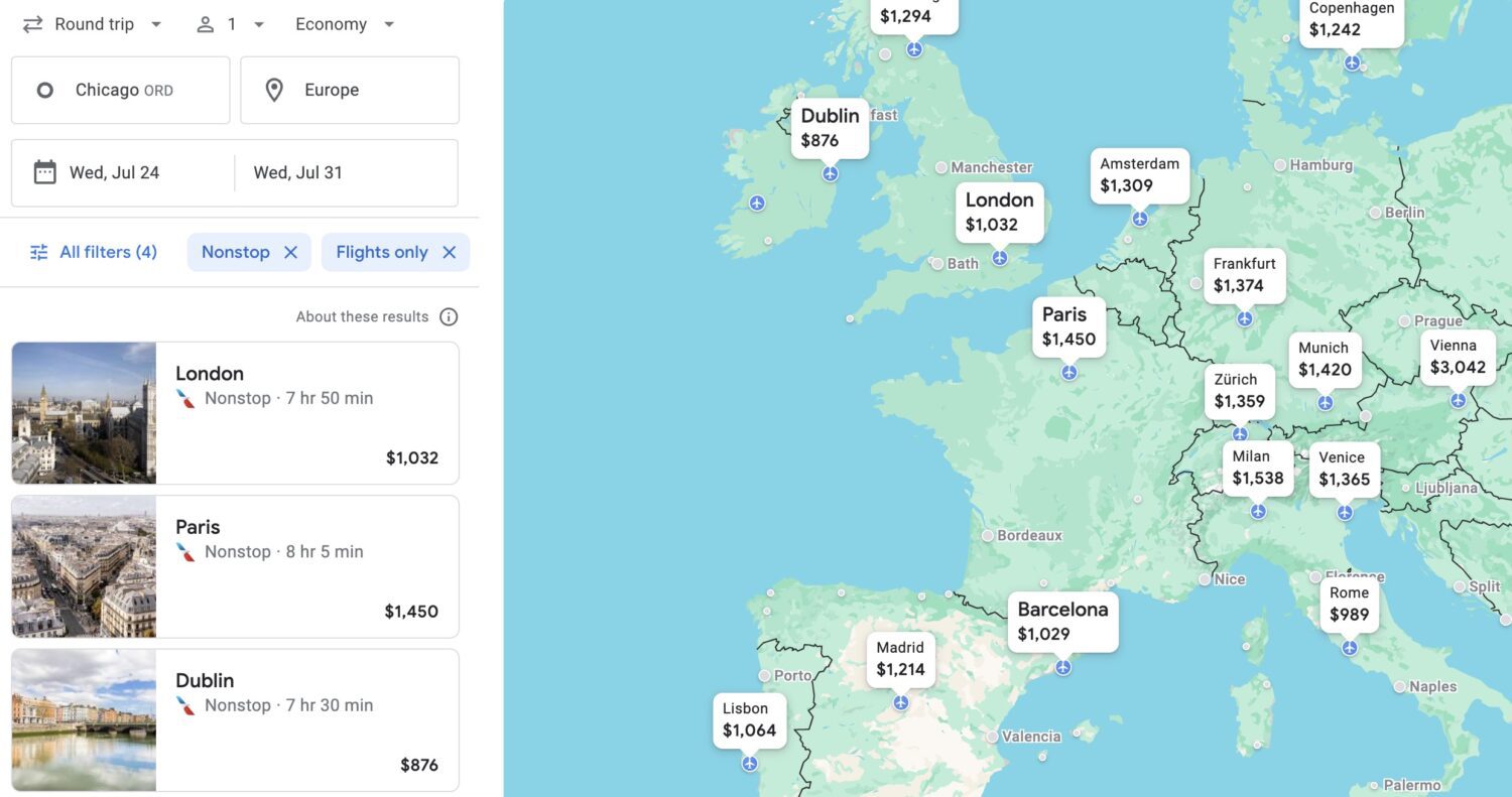 Paris Olympics search map