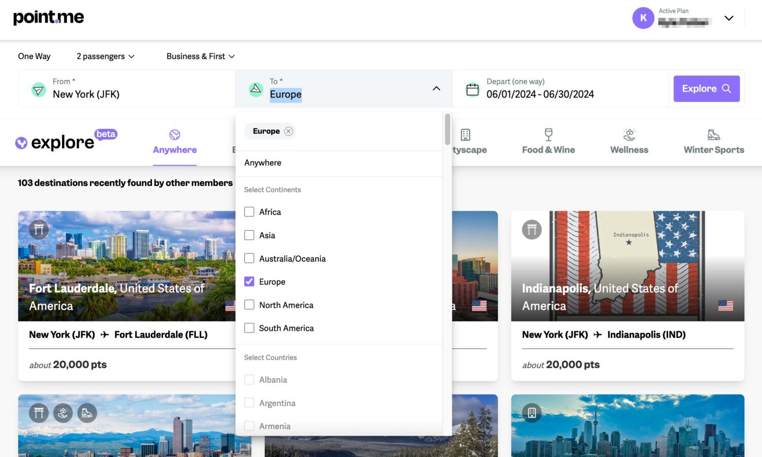 pointme explore search