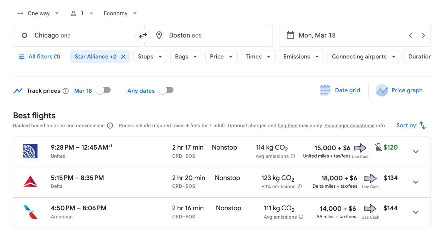 points path boston chicago