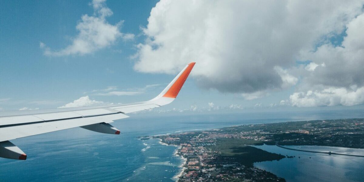 view from an airplane window