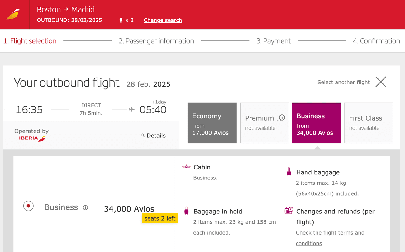 boston iberia madrid redemption