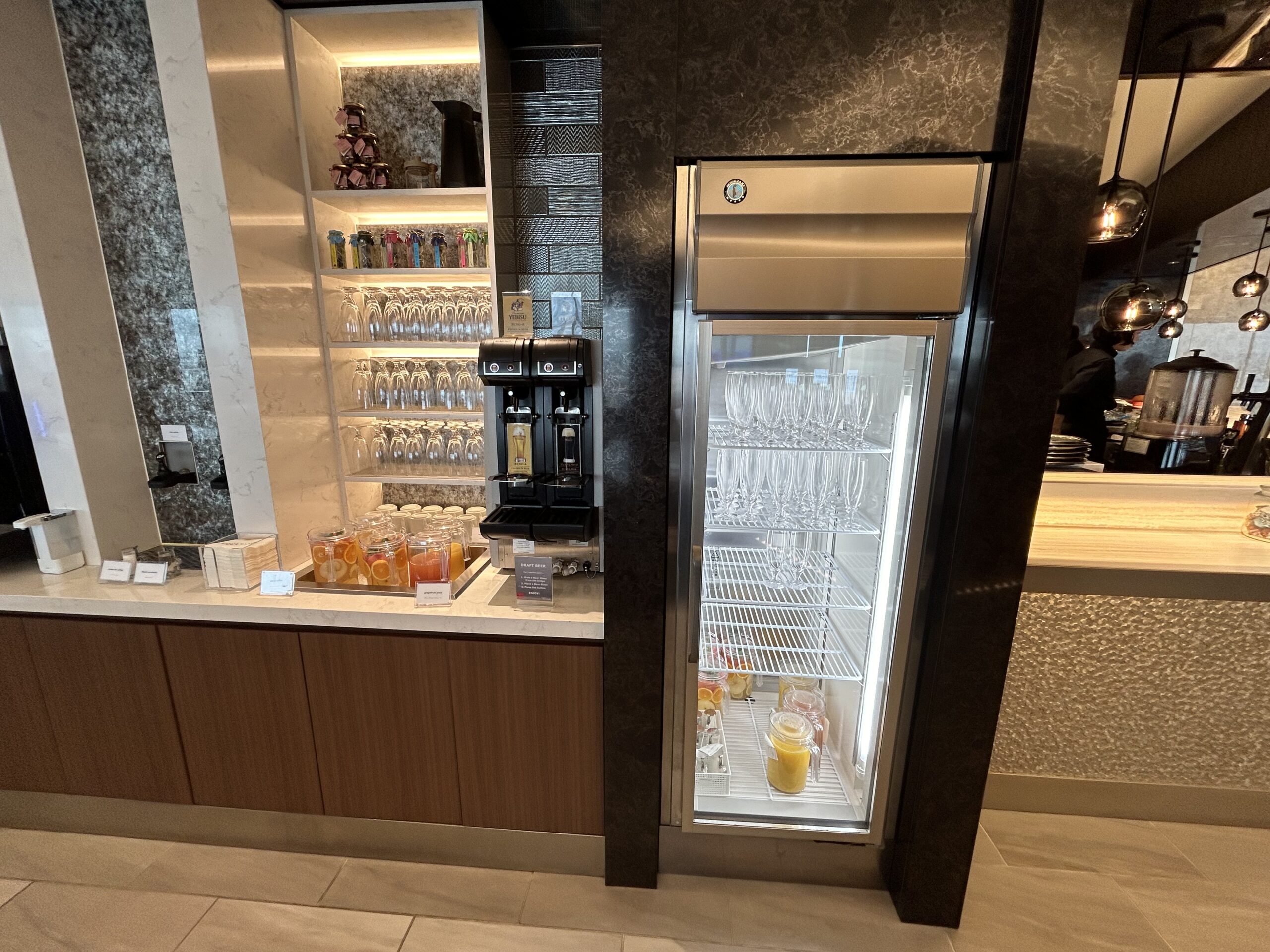 Beer and juice section