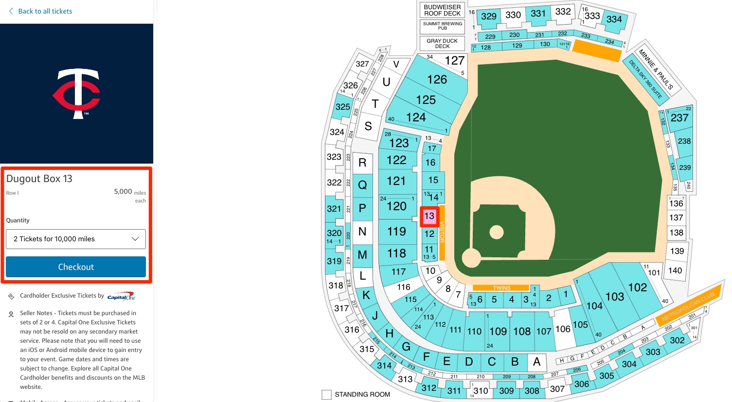 Capital One MLB Tickets