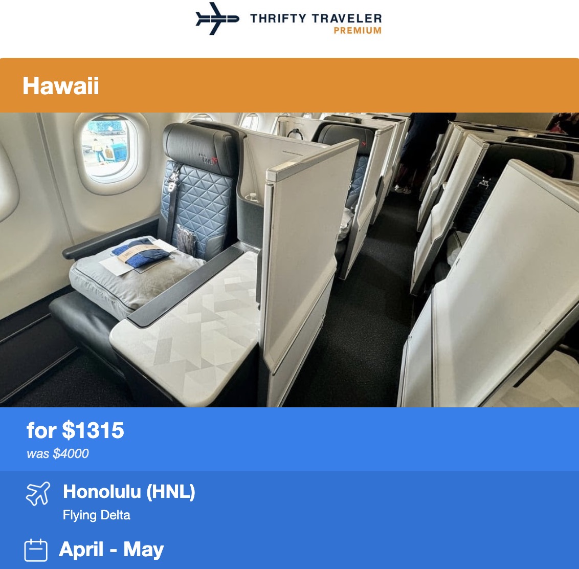 Delta One to Hawaii