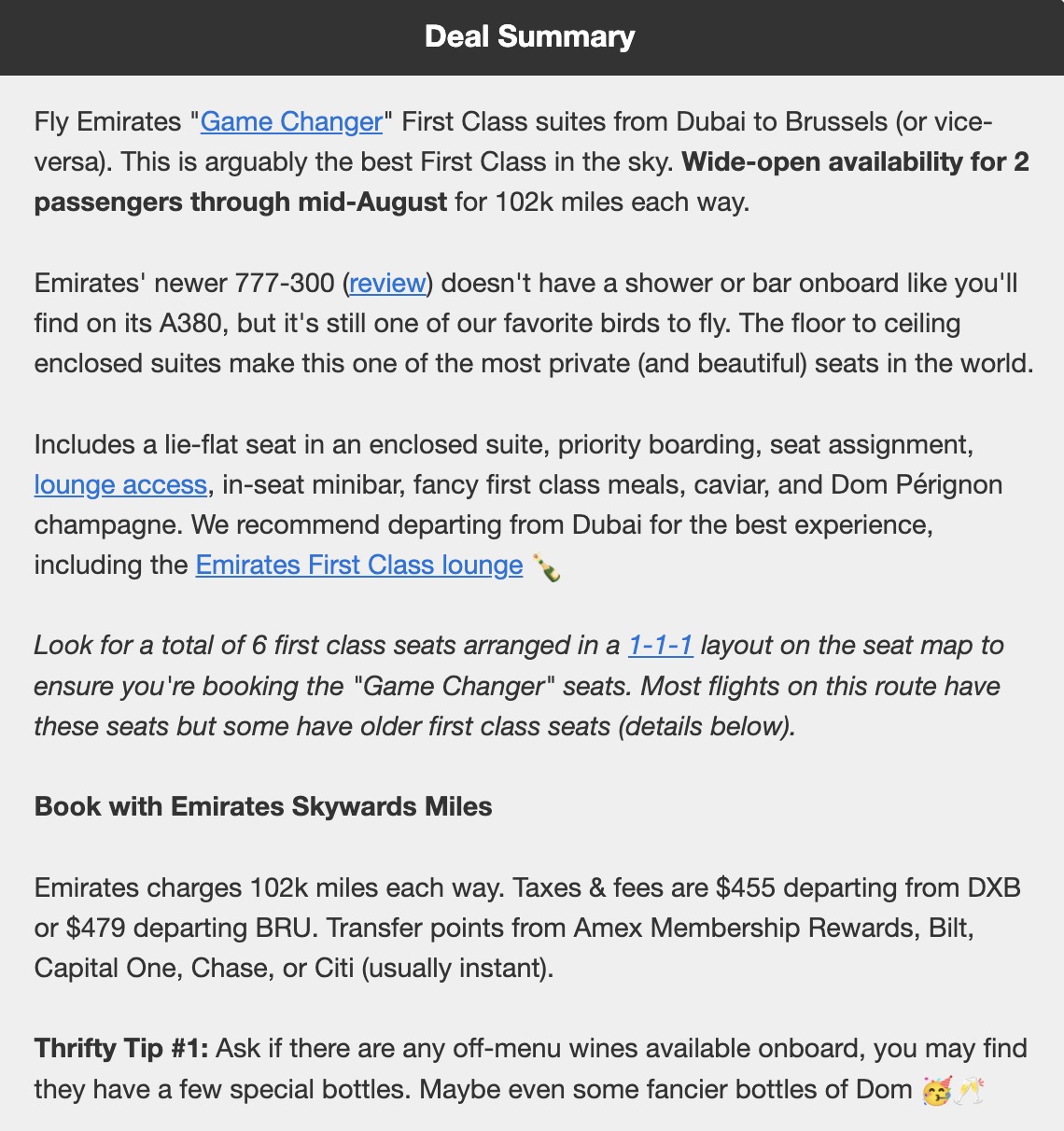 Emirates F toBelgium