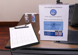 global entry enrollment on departure