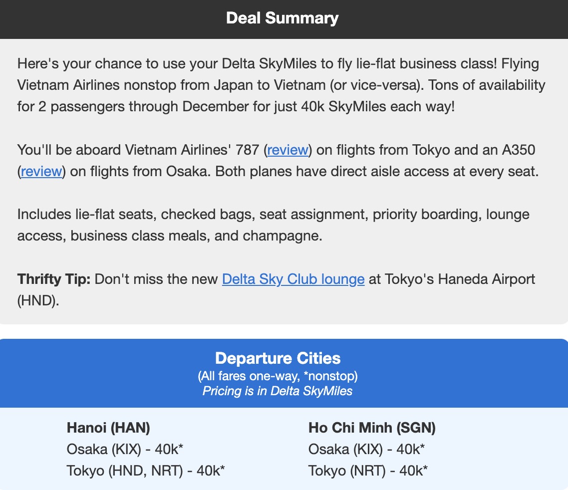Japan Vietnam SkyMiles