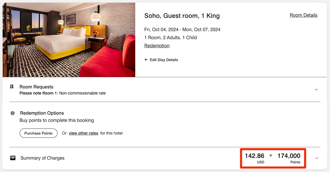 New York New York Weekend points booking