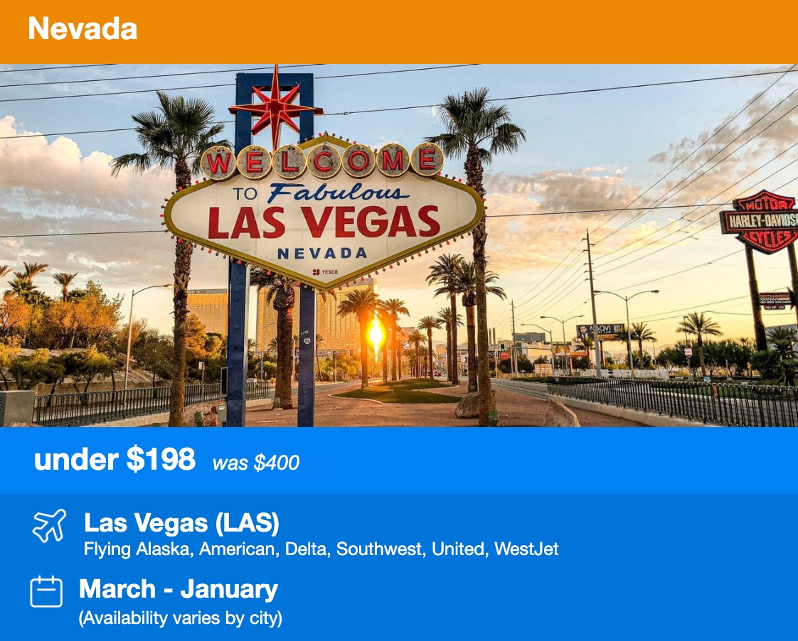 Thrifty Traveler Premium Las Vegas flight deal