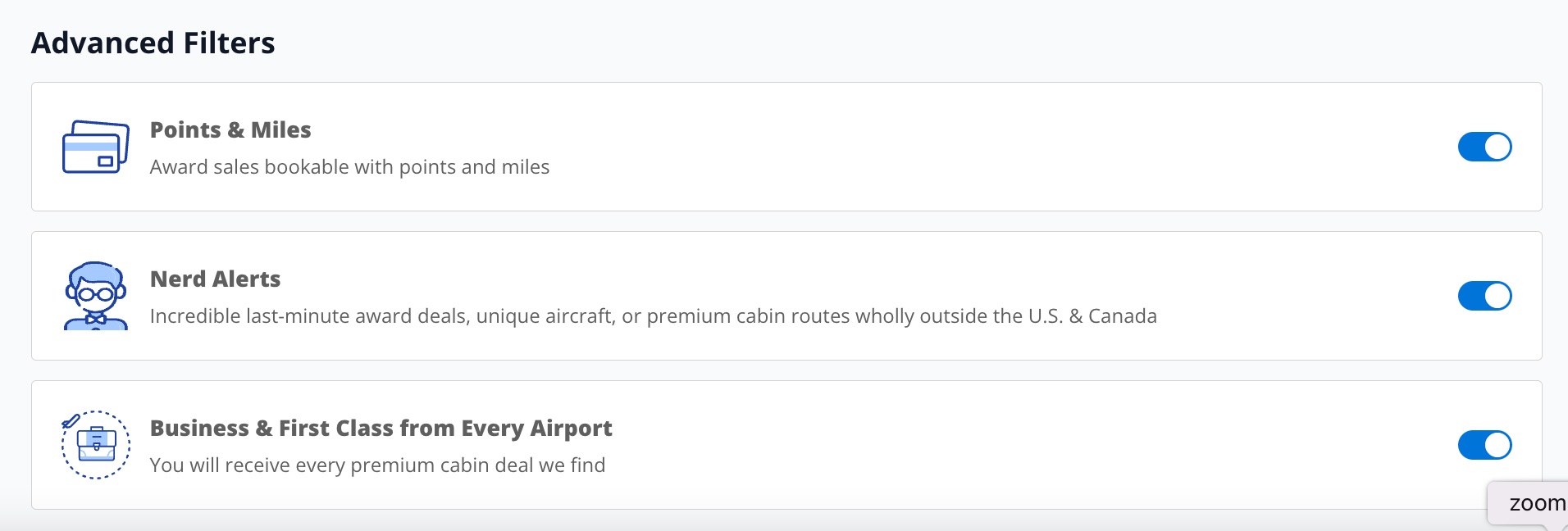 Thrifty Traveler Premium nerd alerts 
