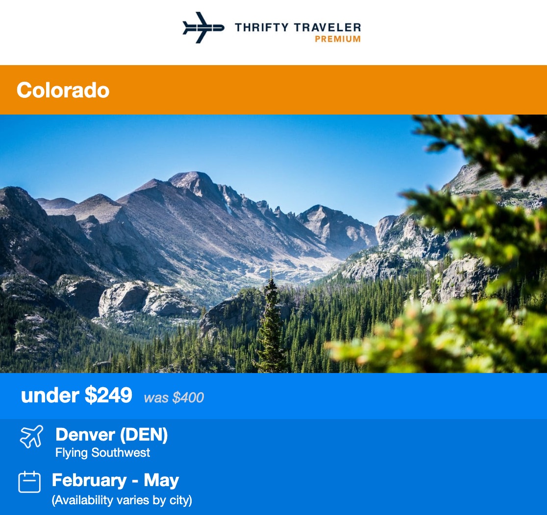 Thrifty Traveler Premium Denver sale 