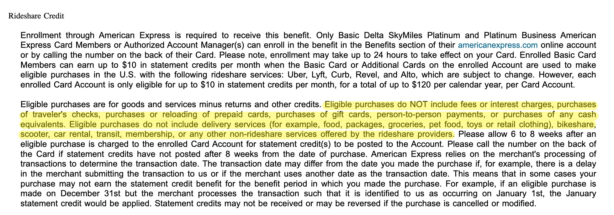 delta card terms on rideshare