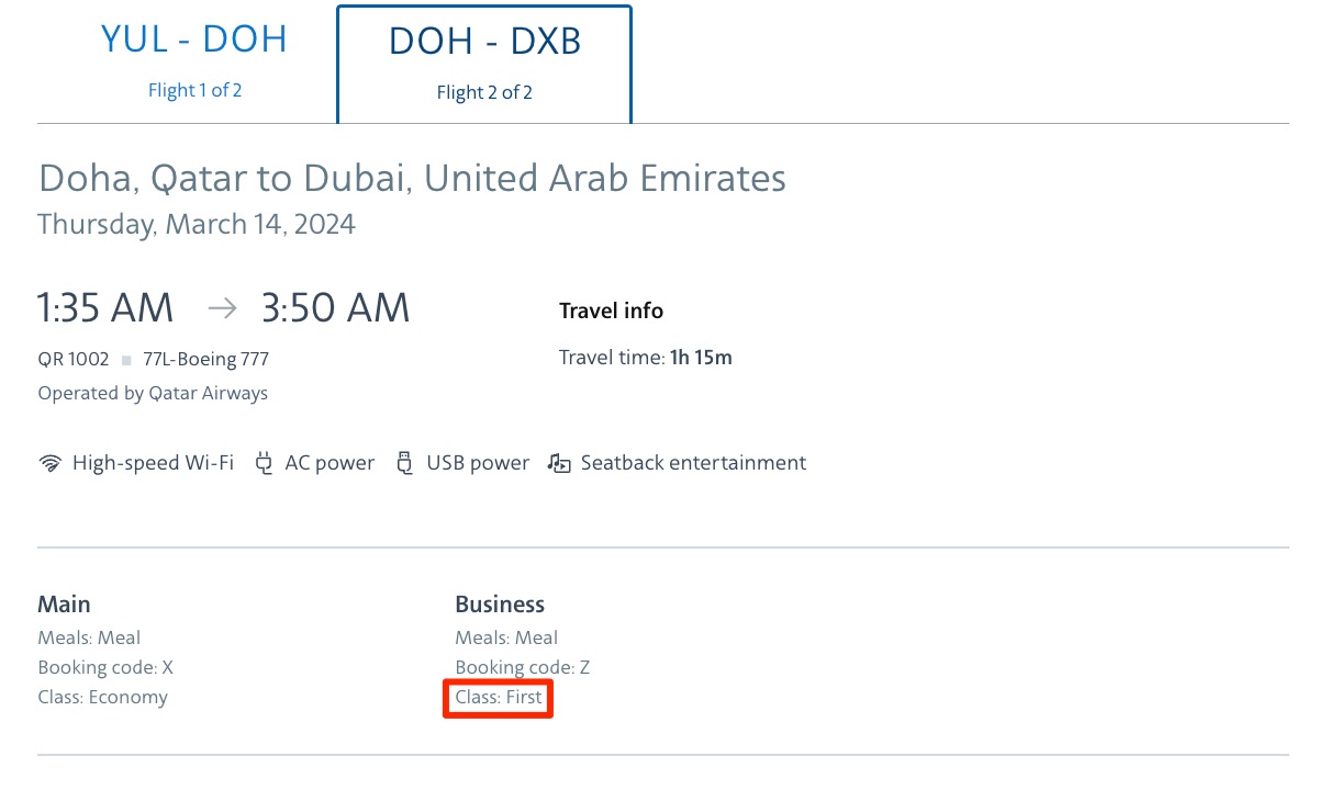dubai to doha example