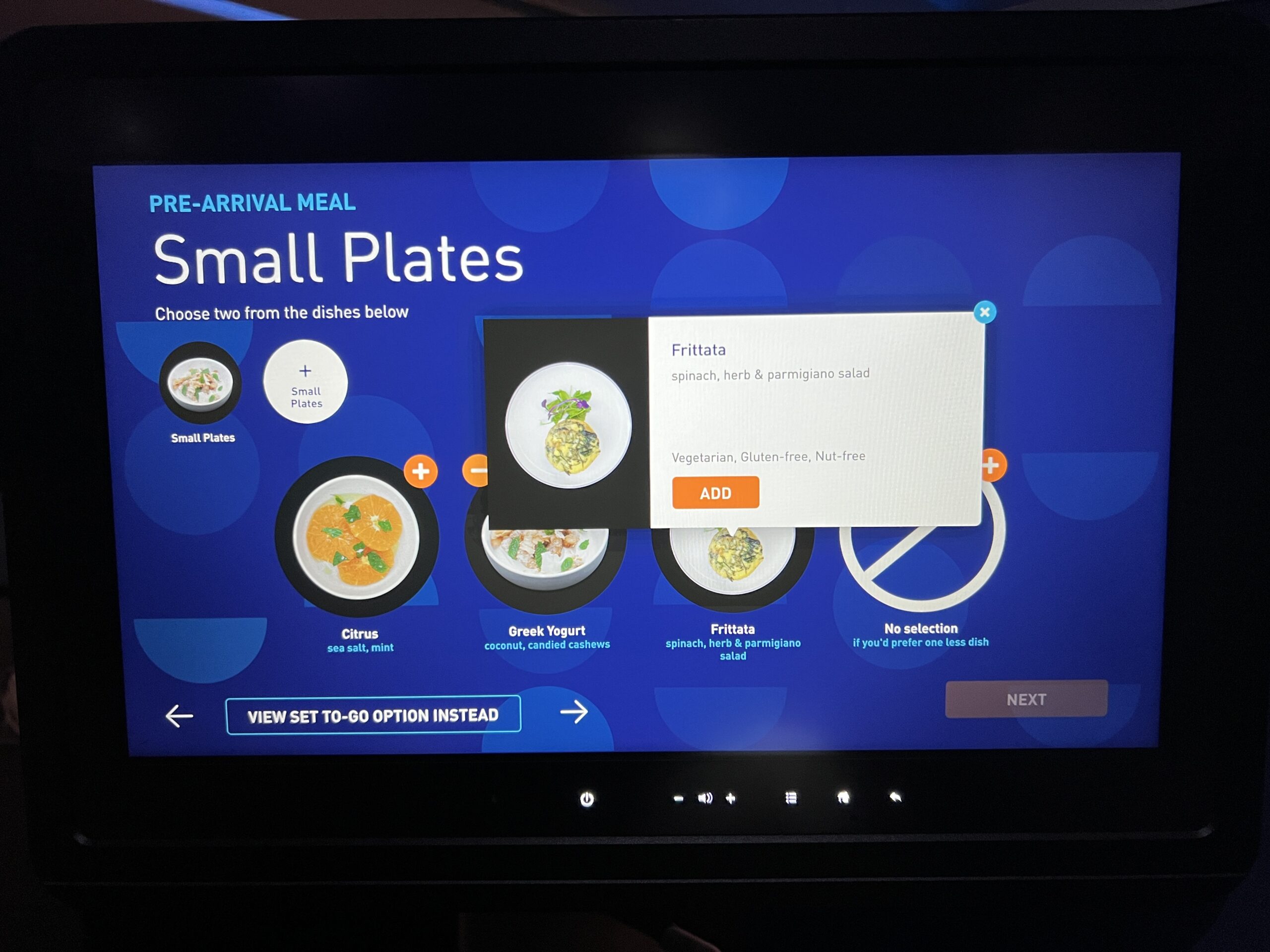 jetblue mint breakfast
