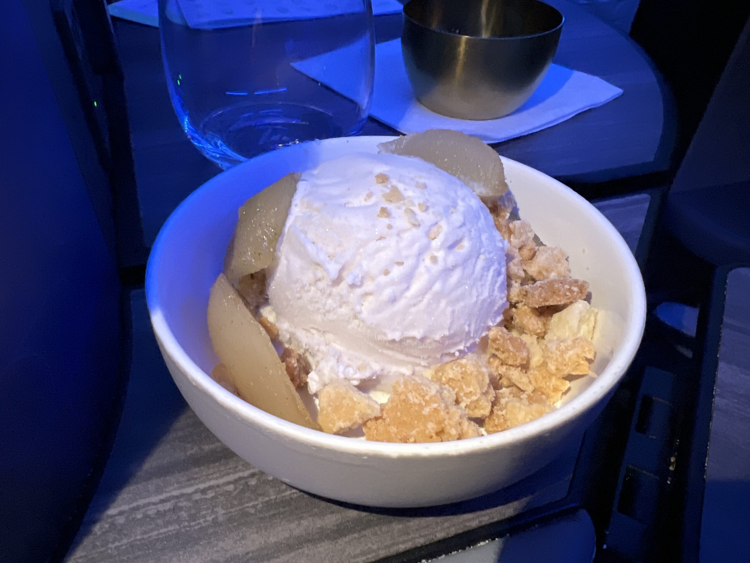 ice cream in jetblue mint suite