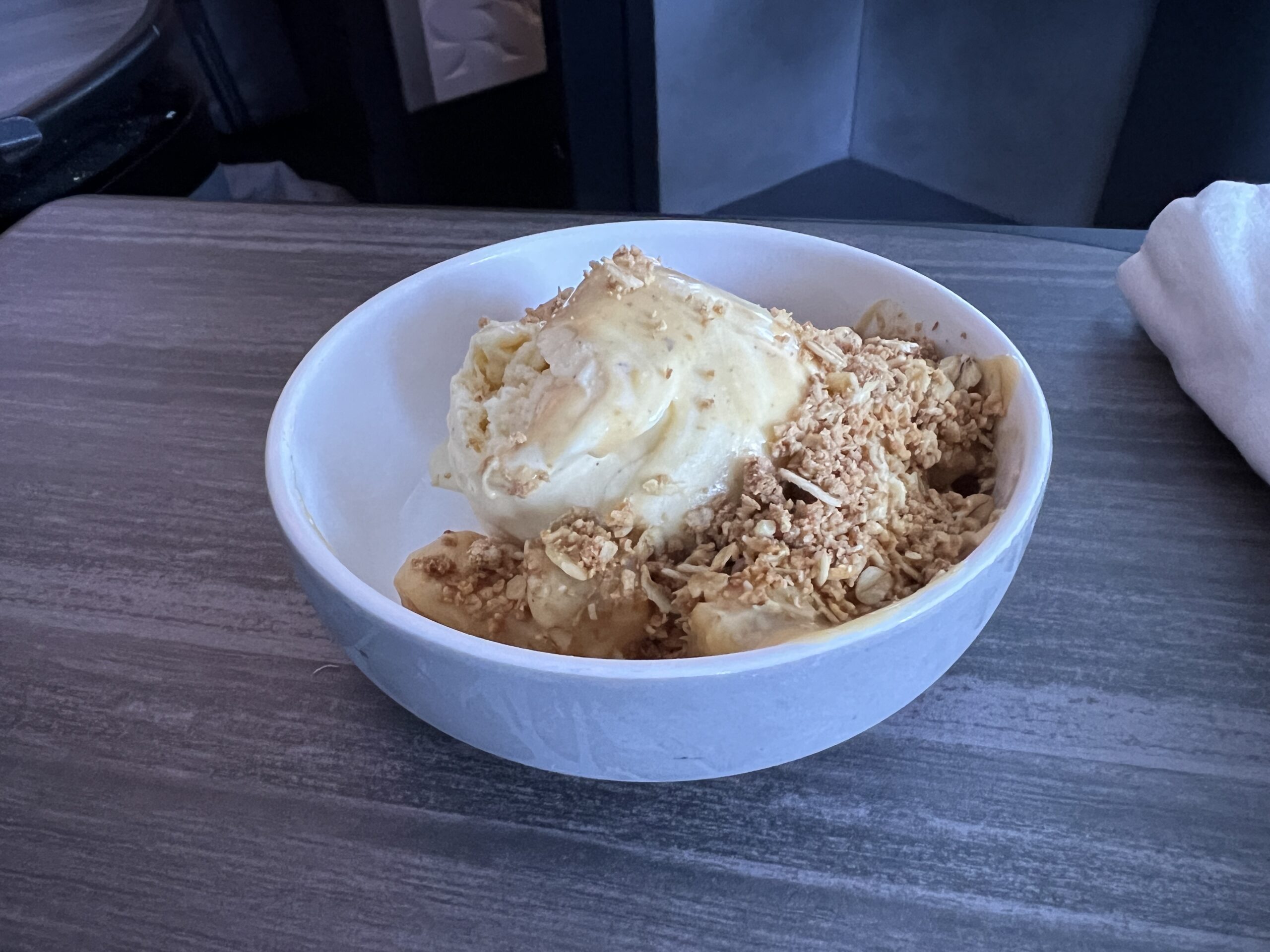 jetblue mint ice cream sundae