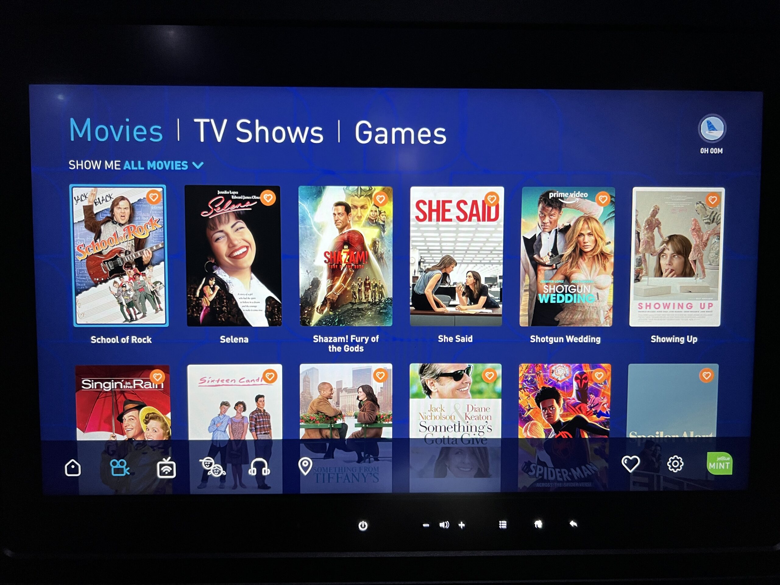 jetblue mint movie selection