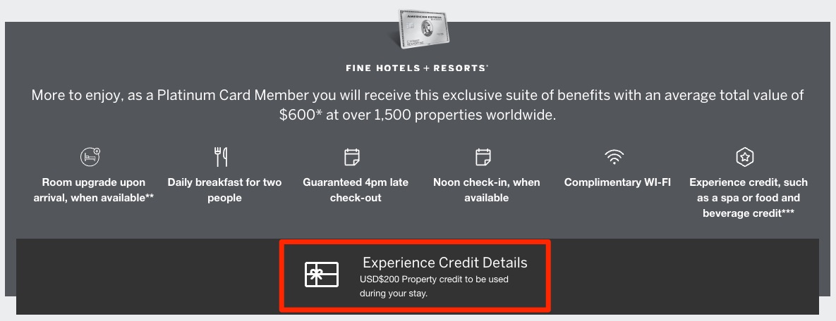 Amex FHR Benefits at St Regis Maldives