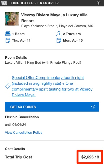 Amex FHR Bookin at Viceroy Riviera Maya