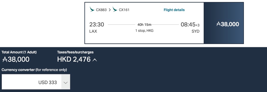 Cathay Pacific Economy Stopover