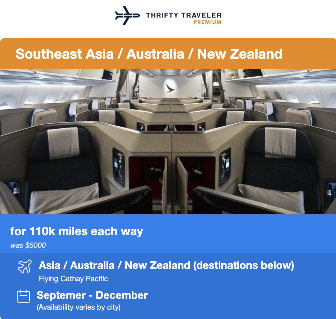 Cathay Pacific business class