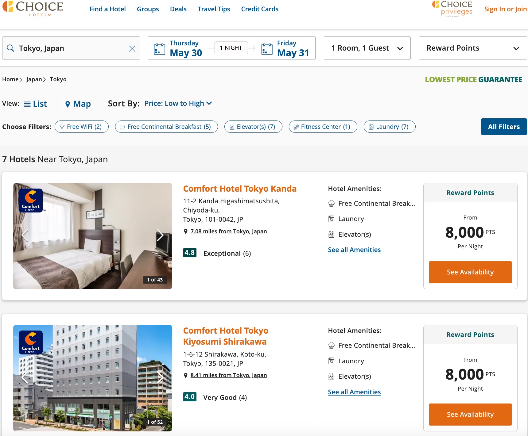 Choice Hotels Tokyo options